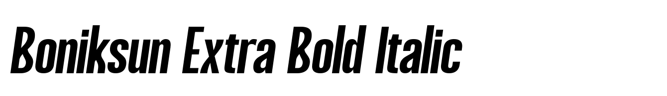 Boniksun Extra Bold Italic